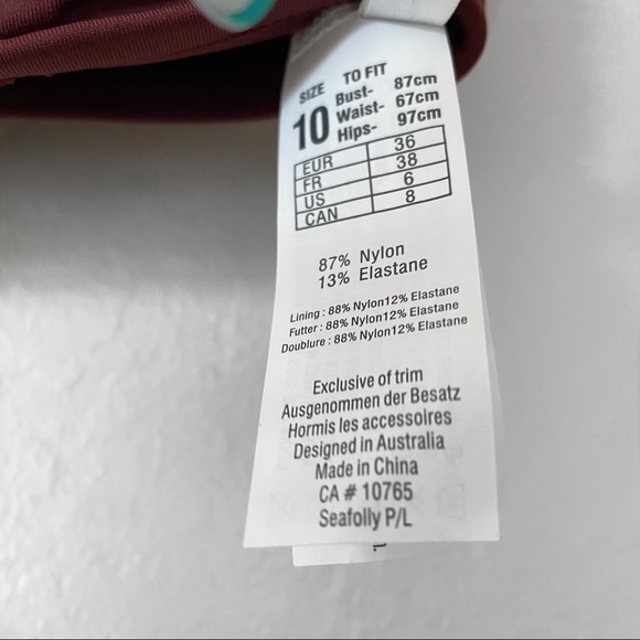 NWT Seafolly Active One Shoulder Bandeau Bikini - Picture 7 of 8